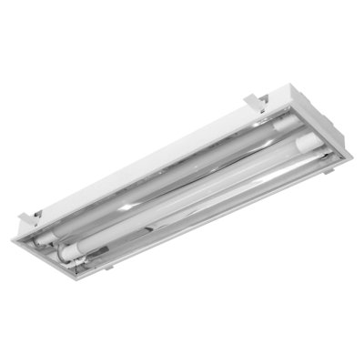 LUM EMB SMALL 2XT8 60CM REFL ALUM